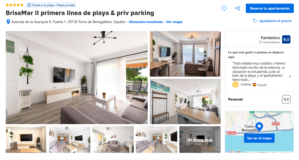 BrisaMar II primera línea de playa & priv parking